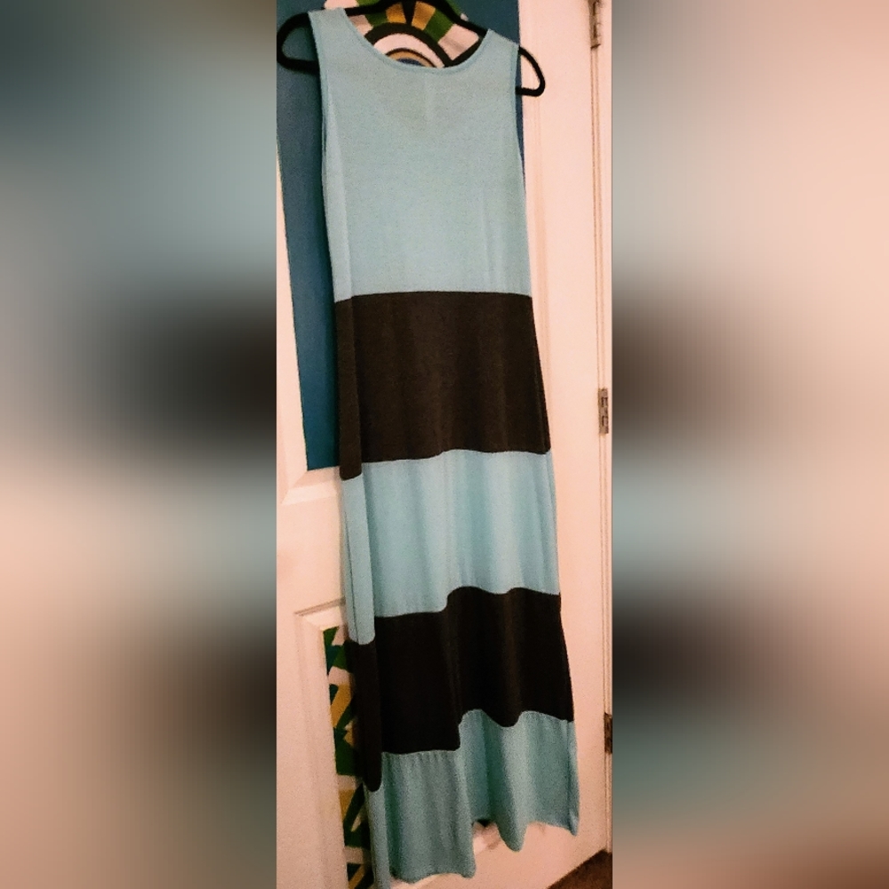 Andrea Missy Long Striped Dress-S - Picture 7 of 8